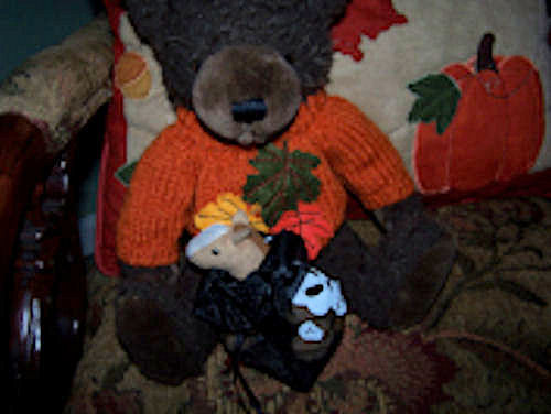 thumbnail of Alvie and his new friend, Boo Bear